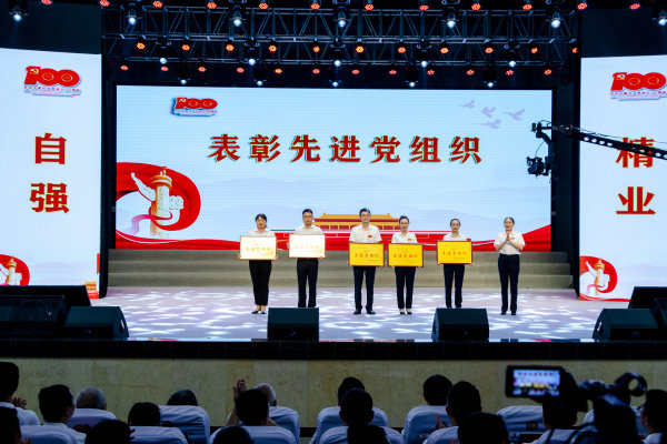  表彰“先进党组织”。